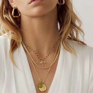 FEARED, REVERED, BADASS BITCH: 14K Yellow Gold Medusa Necklace w/16-18in Chain